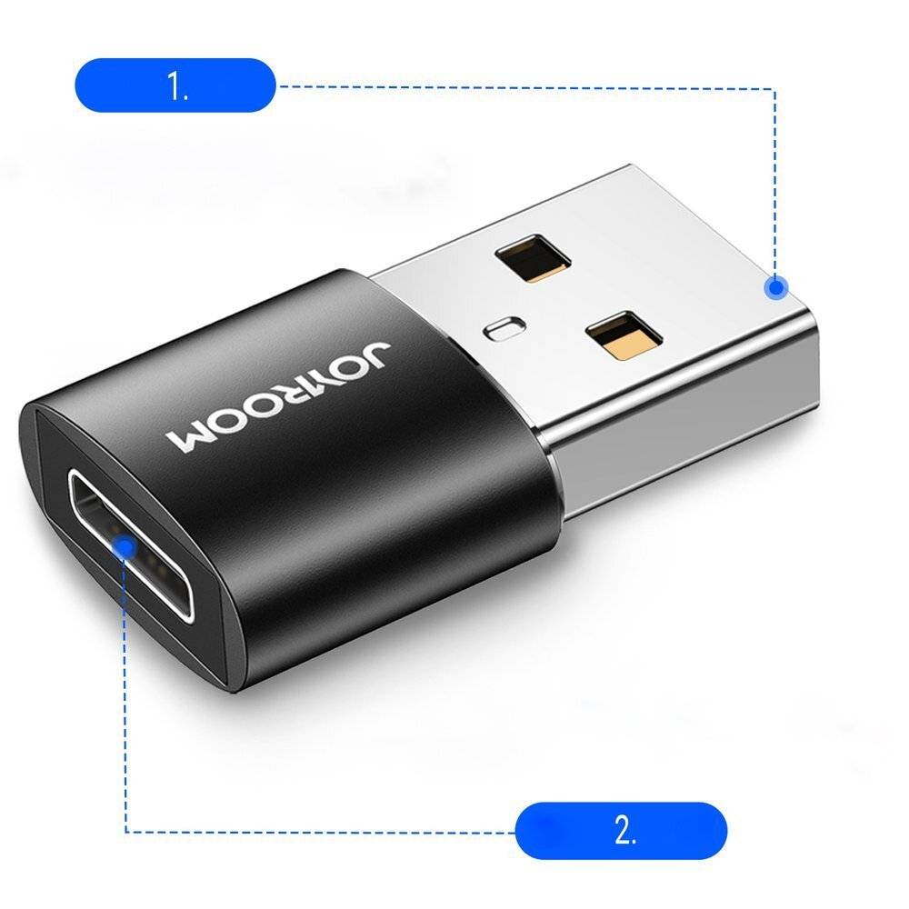 Joyroom S-H152 Adapter USB-A Stecker auf USB-C Buchse, 2er-Set, USB 3.0, 5 Gbit/s-3