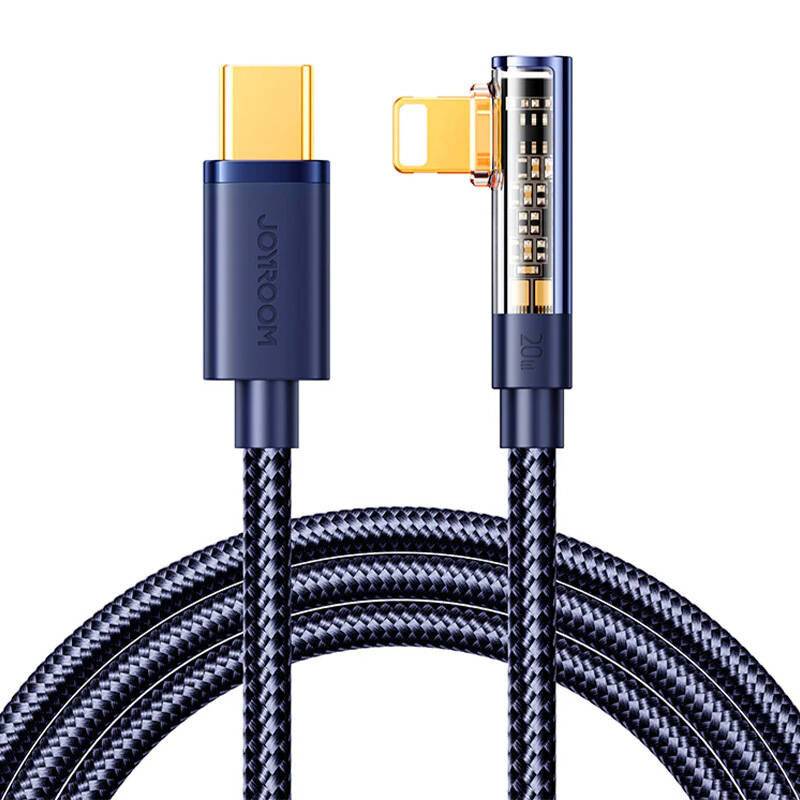 Joyroom USB-C auf Lightning Winkelkabel, 20W PD, 1.2m, Blau-0
