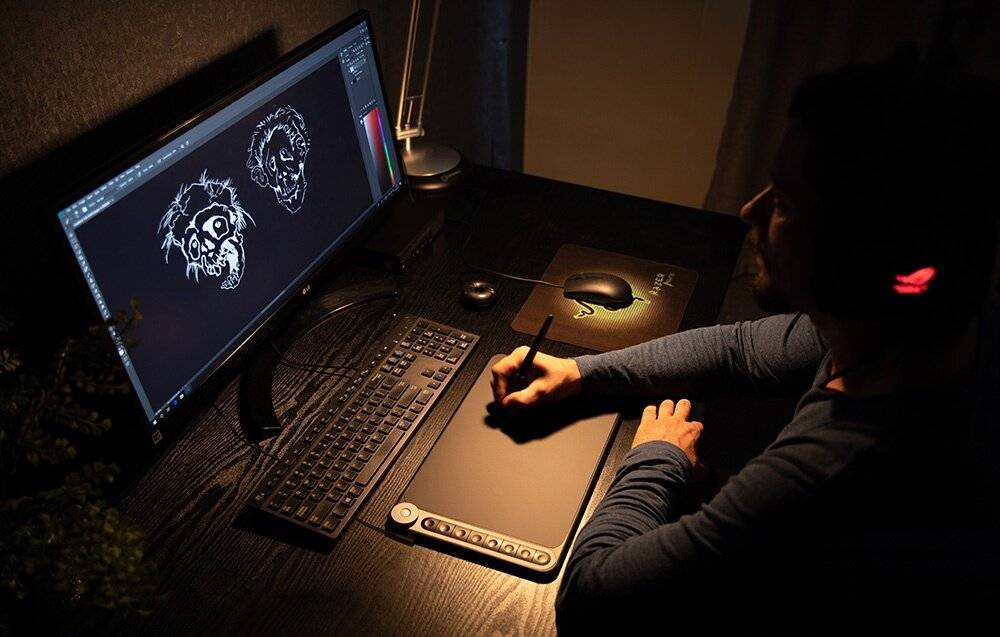 Preisbild für Grafiktablett Huion Q620M, 2.4G Wireless, 8192 Druckstufen, Dial-Controller, USB-C