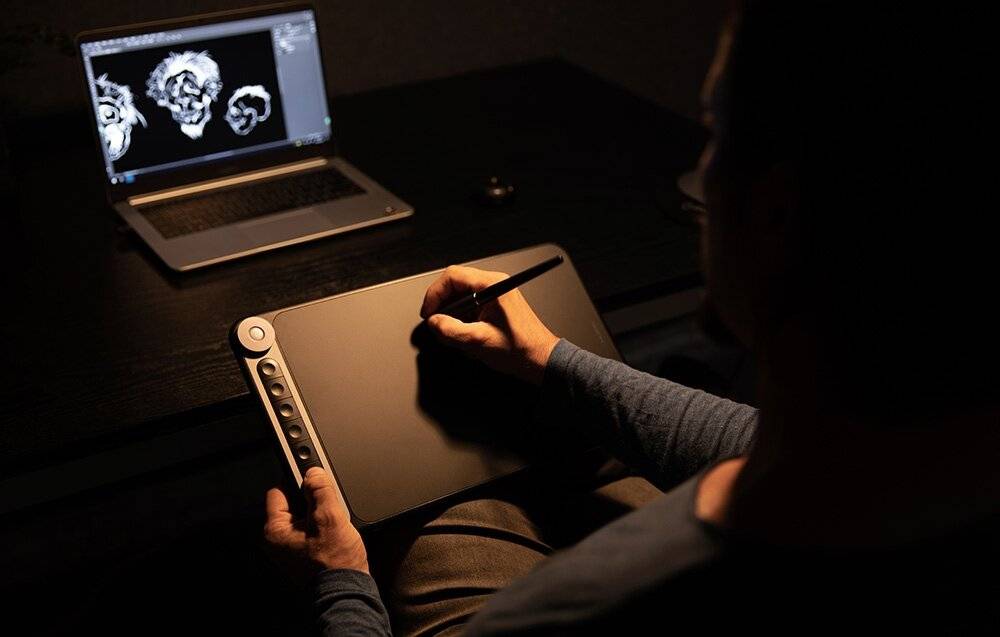 Preisbild für Grafiktablett Huion Q620M, 2.4G Wireless, 8192 Druckstufen, Dial-Controller, USB-C
