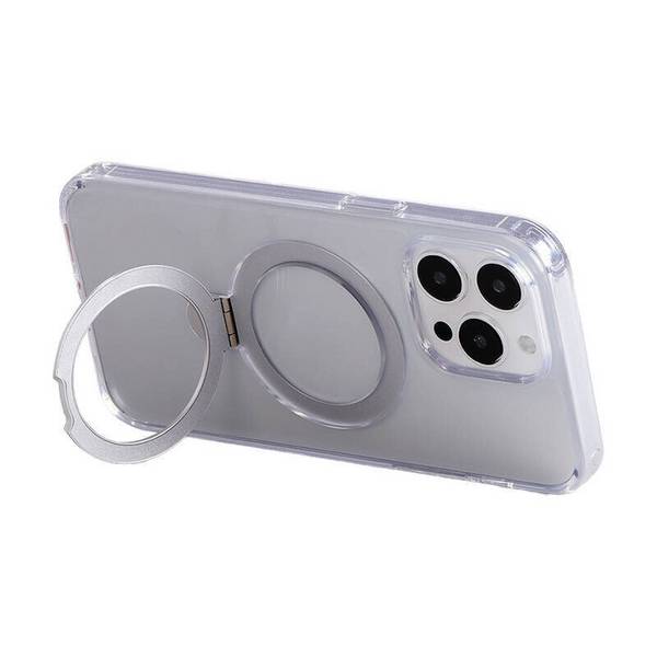 Magnetische Handy-Schutzhülle mit Halterung Joyroom JR-BP004 für iPhone 15 Pro Max (transparent)