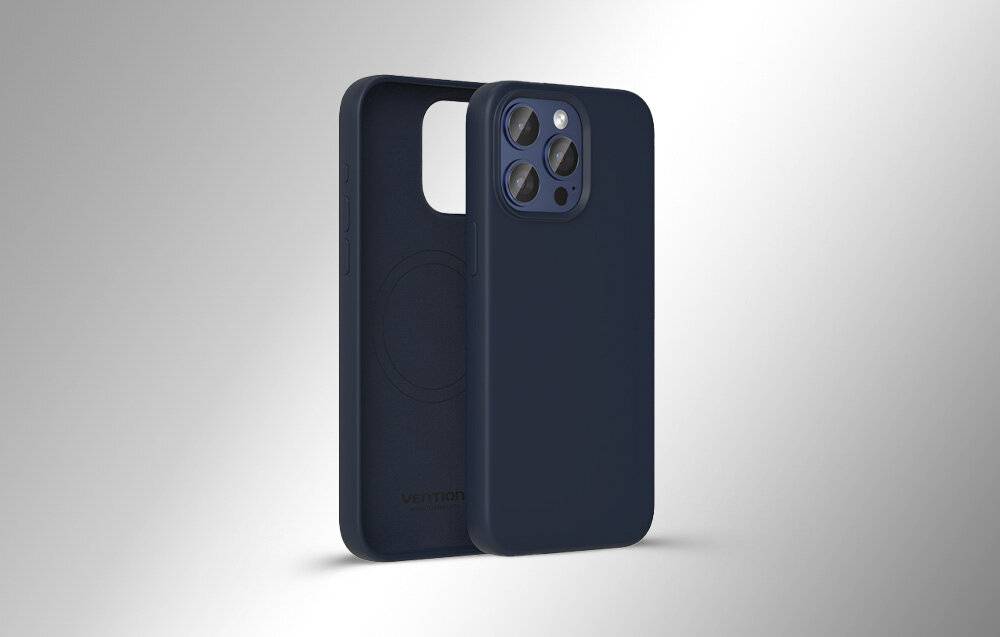 Vention KUFL0-40 Silikonhülle für iPhone 15 Pro Max (blau)-2