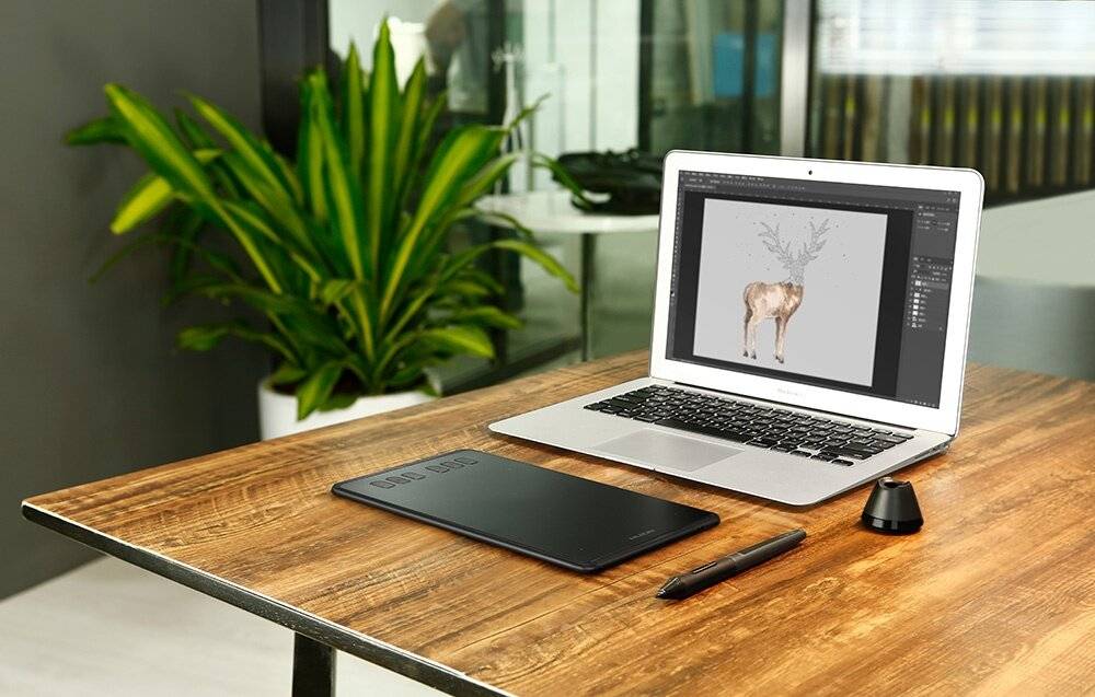 Huion H640P Grafiktablett, 8192 Druckstufen, 160x100mm Arbeitsfläche, batterieloser Stift-4