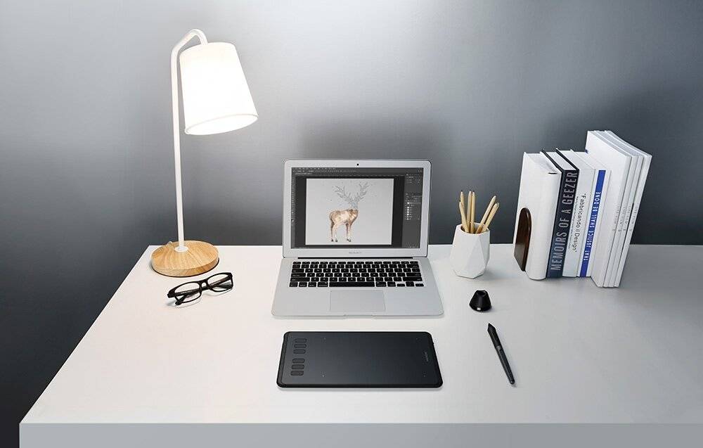 Symbolbild für Huion H640P Grafiktablett, 8192 Druckstufen, 160x100mm Arbeitsfläche, batterieloser Stift