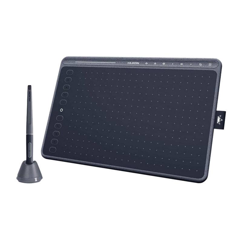 Huion HS611 Grafiktablett, 8192 Druckstufen, 10 Tasten, Media Bar, USB-C-2
