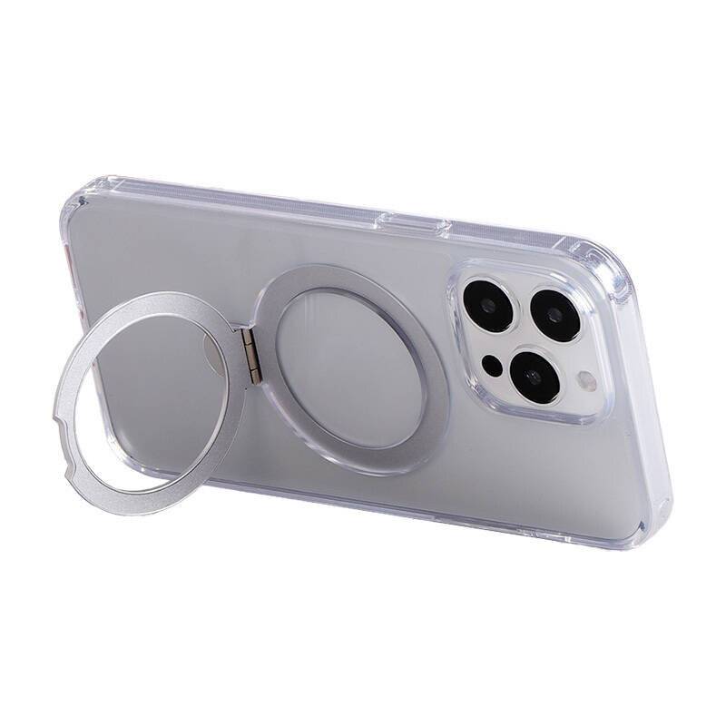 Magnetische Handy-Schutzhülle mit Halterung Joyroom JR-BP004 für iPhone 15 (transparent)-0