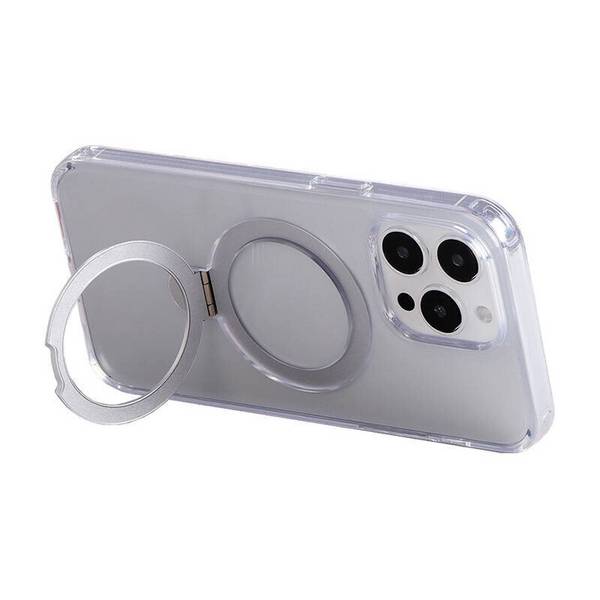 Magnetische Handy-Schutzhülle mit Halterung Joyroom JR-BP004 für iPhone 15 Pro (transparent)