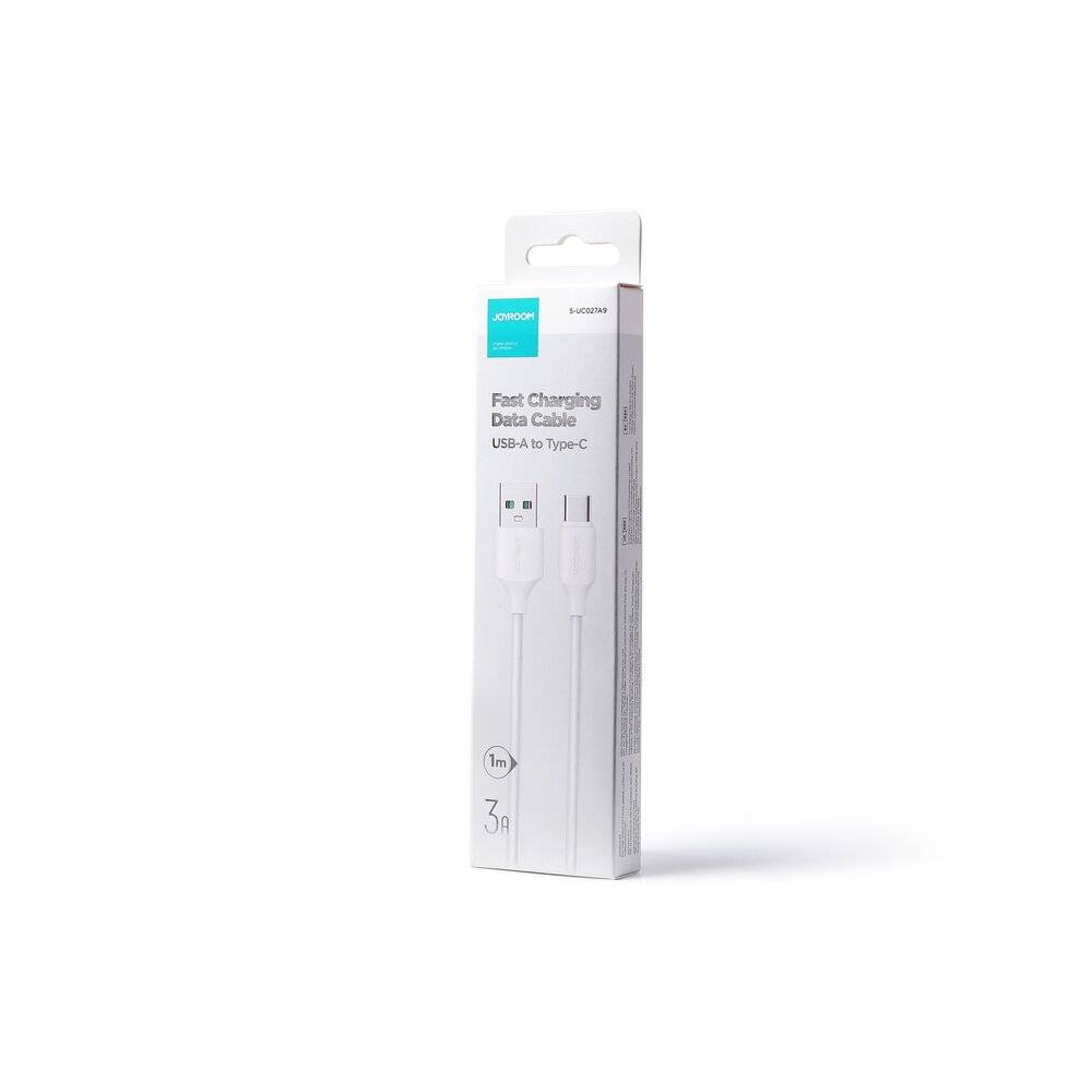 Joyroom USB-A auf USB-C Kabel, 3A, 480 Mbit/s, PVC, 1 m, Weiß-1