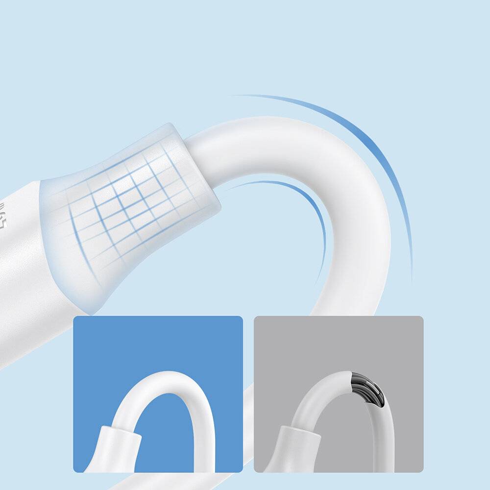 Joyroom USB-A auf USB-C Kabel, 3A, 480 Mbit/s, PVC, 1 m, Weiß-2