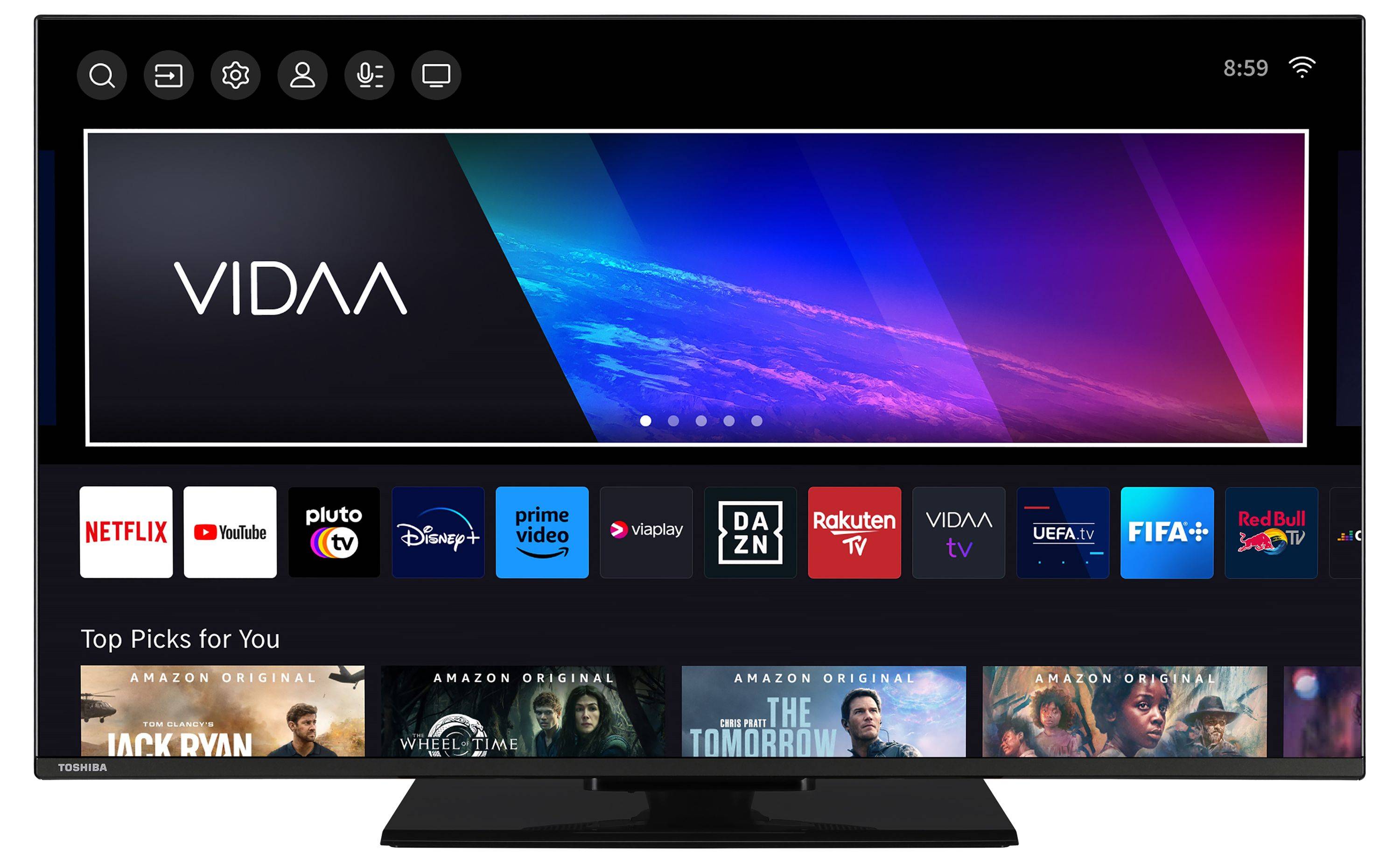 Toshiba 40QV3F63DAZ QLED Fernseher 40 Zoll Smart TV VIDAA Full HD HDR TV mit Triple-Tuner (2026)-0