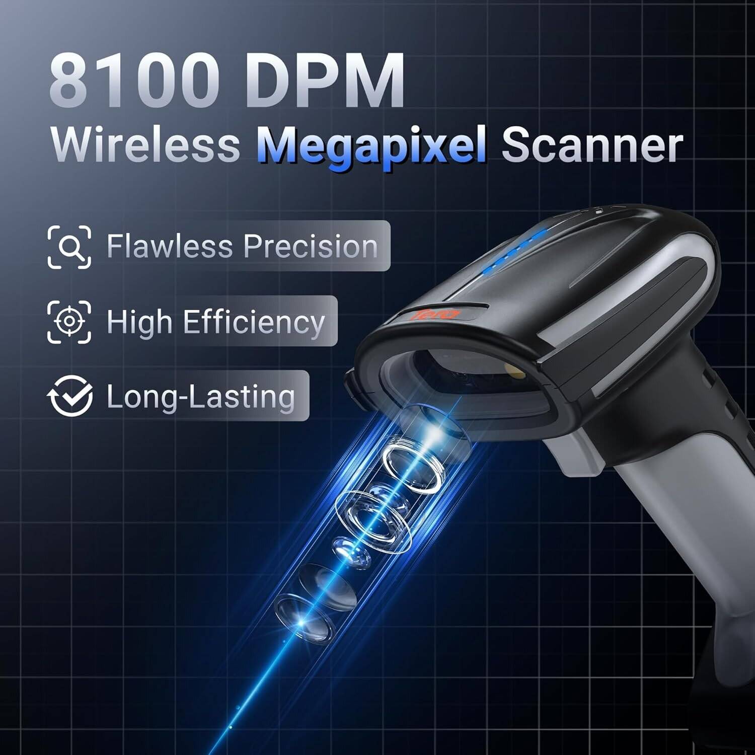 Tera Industrial 2D Barcode Scanner DPM 1-Megapixel Hochpräzise 1D 2D QR 3in1 Bluetooth 2.4G-3