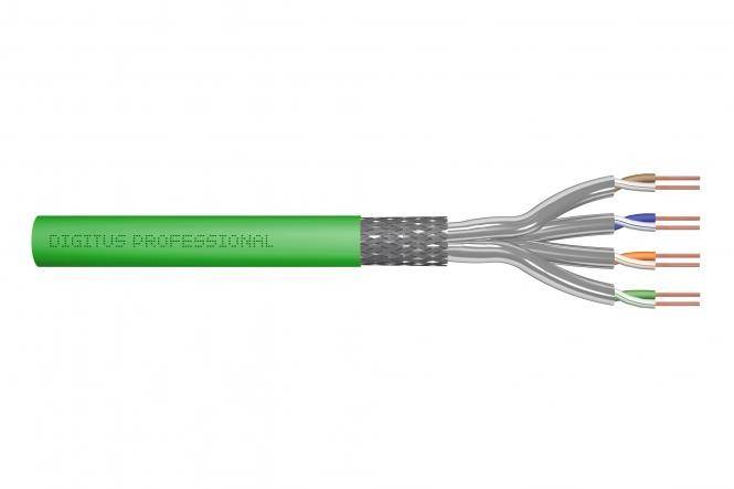 Installation Cable Cat82 S/FTP Dca Solid Wire AWG 22/1 LSOH Green - Verlegekabel-0
