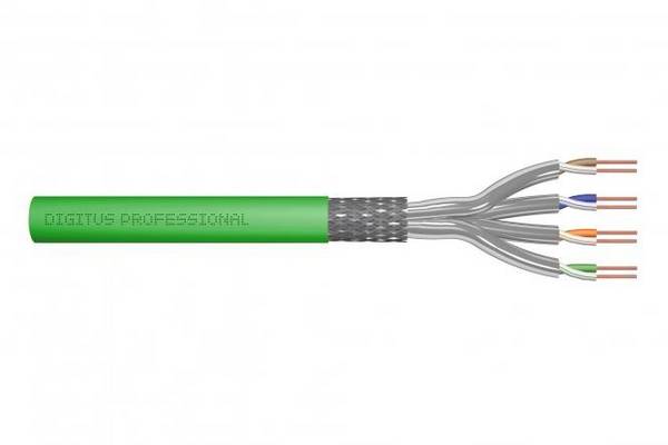 Installation Cable Cat82 S/FTP Dca Solid Wire AWG 22/1 LSOH Green - Verlegekabel