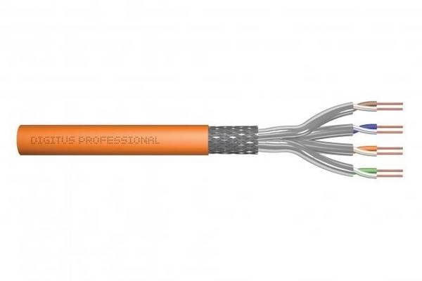 CAT7, S/FTP, Dca, wire, AWG 23/1, LSOH, 50m, orange