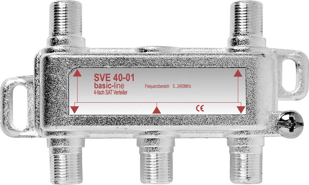 Sat Verteiler 4 Fach Mit Verstärker SAT-Verteiler SVE 40-50 4-fach 5 - 2400 MHz kaufen