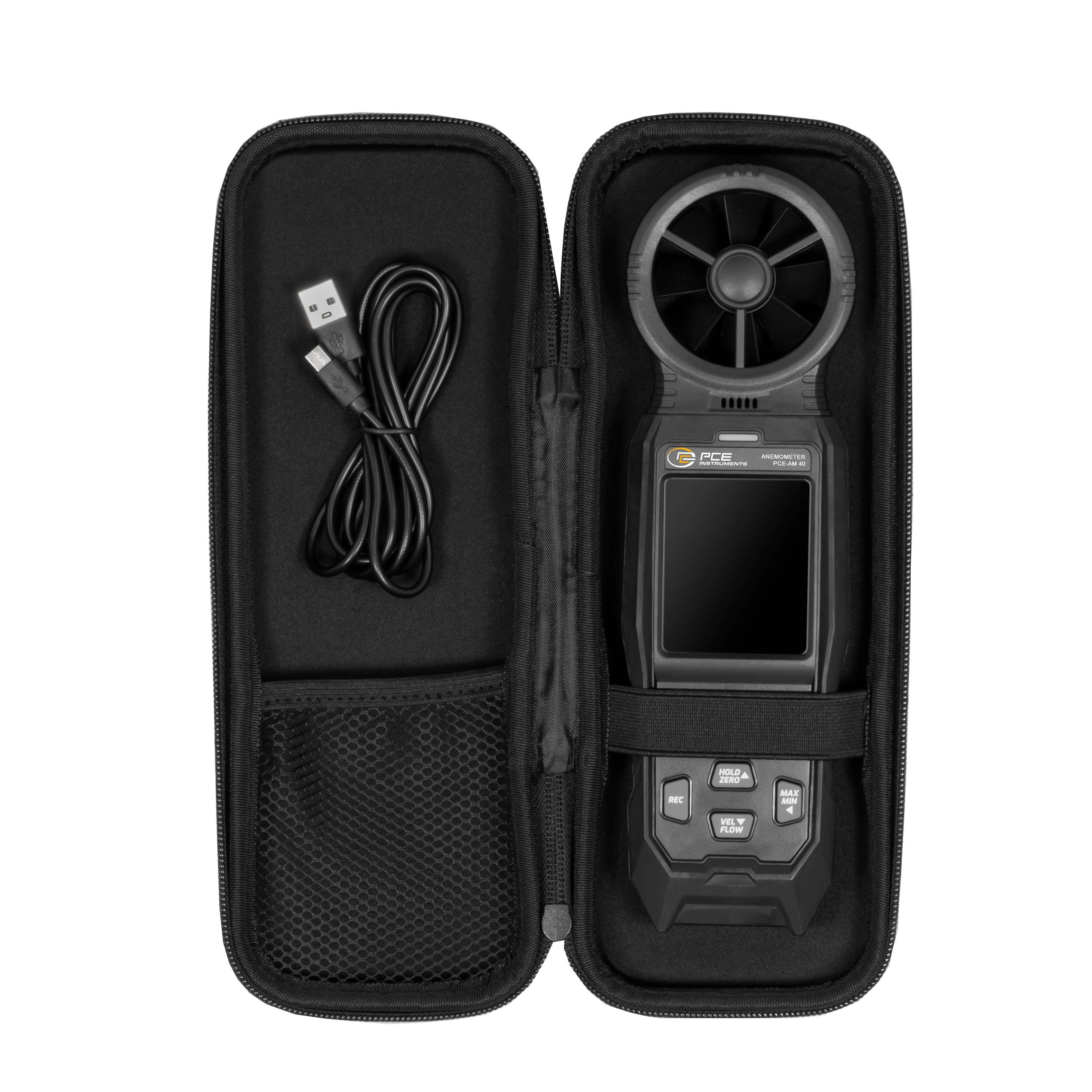 PCE Instruments PCE-AM 40 Anemometer 1 bis 162 km/h mit Temperaturmessfunktion, mit USB-Schnittstelle-6