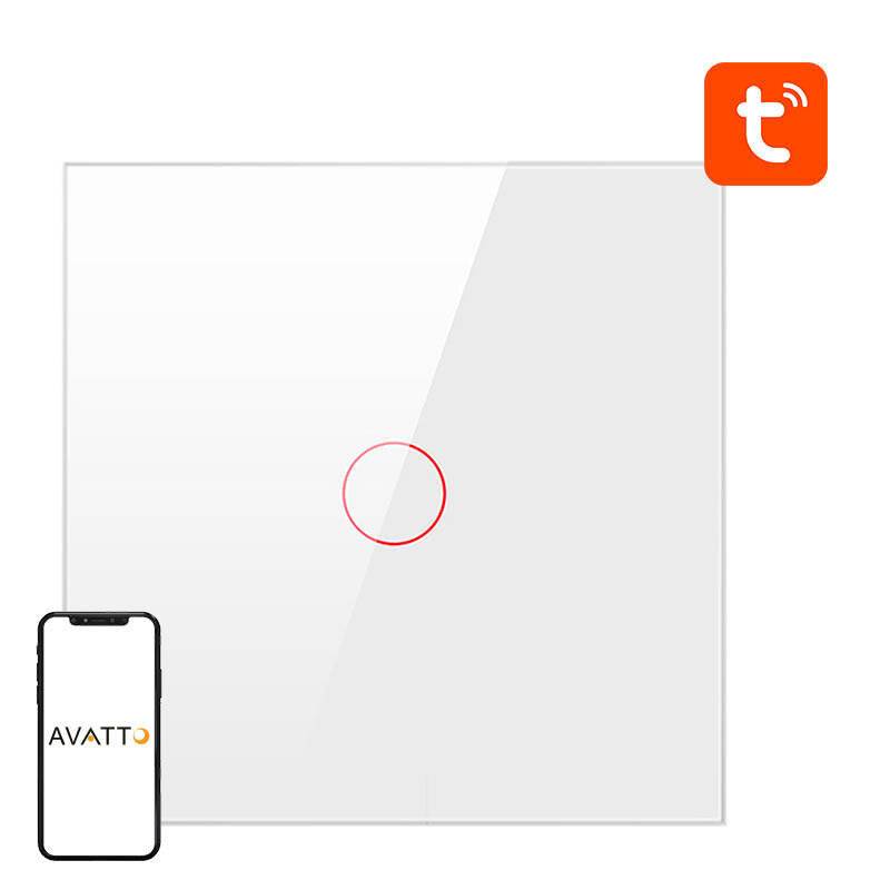 Avatto - ZTS02-EU-W1 - Touch-Lichtschalter ZigBee Avatto ZTS02-EU-W1 Einzeln TUYA (weiß)
