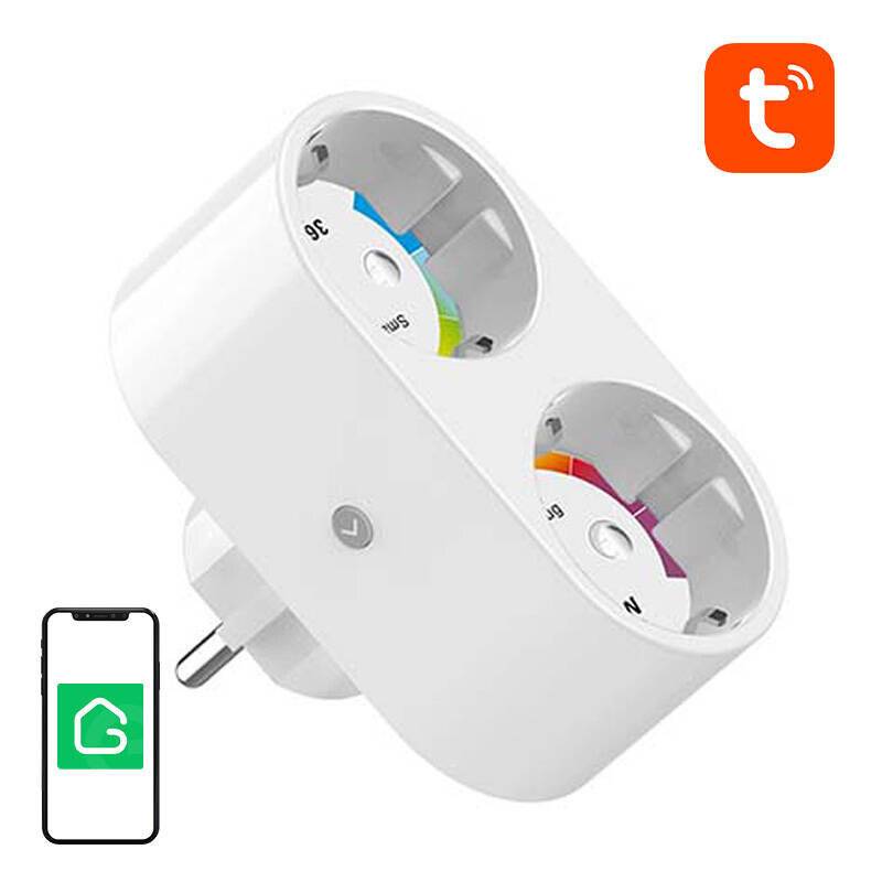 Doppelte intelligente Steckdose WiFi Gosund SP211 3500W, Tuya-0