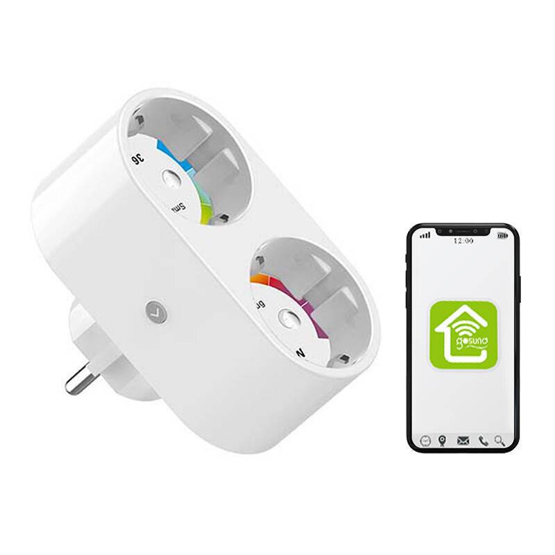 Symbolbild für Doppelte intelligente Steckdose WiFi Gosund SP211 3500W, Tuya