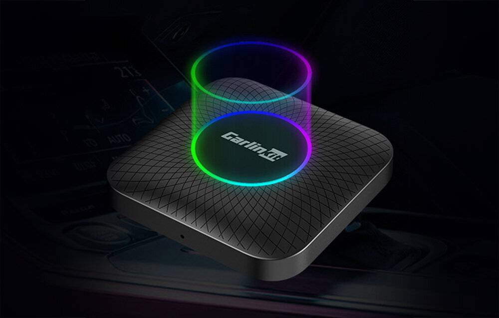 Symbolbild für Carlinkit - TBOX PLUS LED 4+64 - Carlinkit TBOX PLUS LED Wireless Adapter, 8G/128G, Apple Carplay/Android Auto (schwarz)