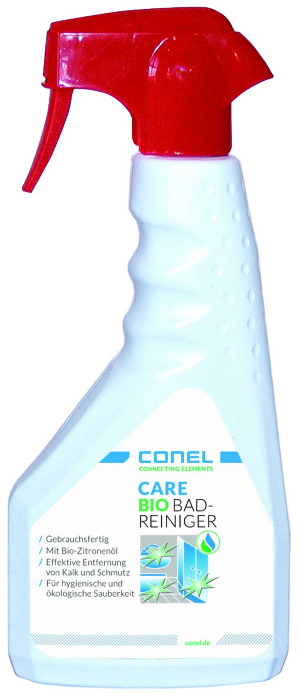 CONEL CARE Bio Badreiniger mit Bio Zitronenöl 500ml Handsprayflasche