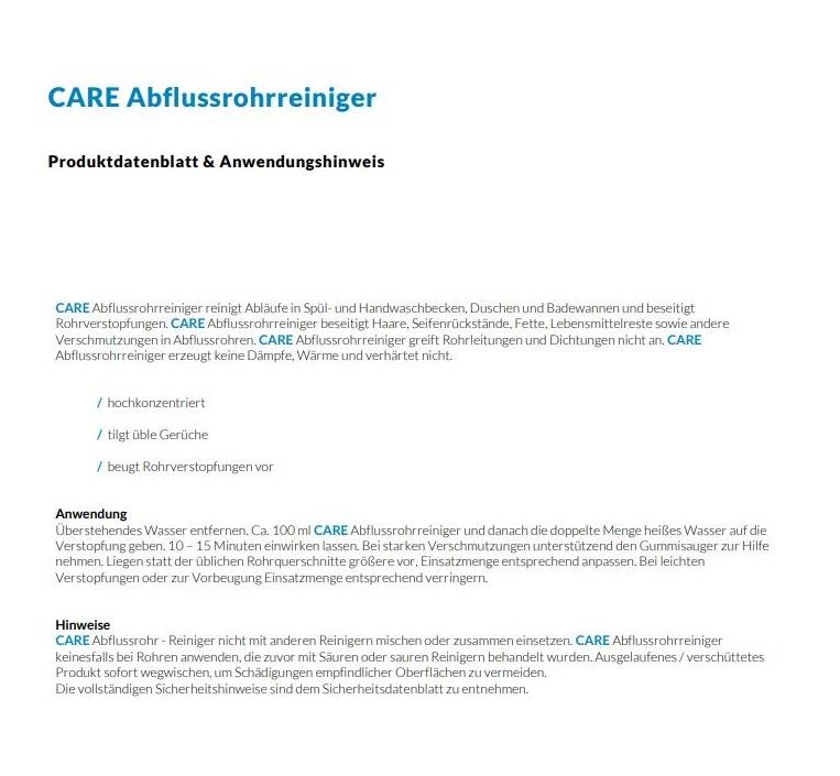 CONEL CARE Abflussrohr-Reiniger 1L-1