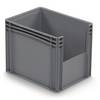 RAJAPACK Eurobox mit halbhoher Öffnung, 100 % recycelt 400 x 300 x 320 mm