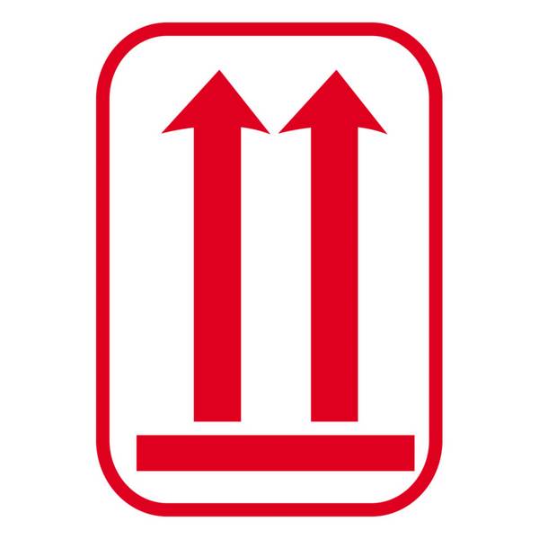 RAJAPACK Hinweisetiketten Pfeile (rot)
