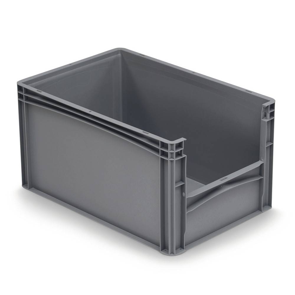 RAJAPACK Eurobox mit halbhoher Öffnung, 100 % recycelt 600 x 400 x 320 mm-0