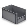 RAJAPACK Eurobox mit halbhoher Öffnung, 100 % recycelt 600 x 400 x 320 mm