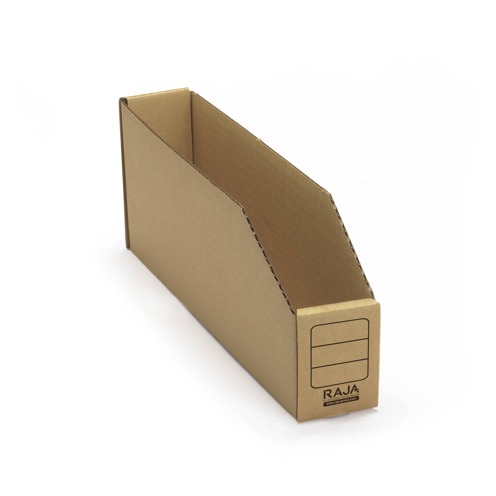 RAJAPACK Faltbare Karton-Regalkästen RAJA, 301 x 51 x 69/112 mm-0