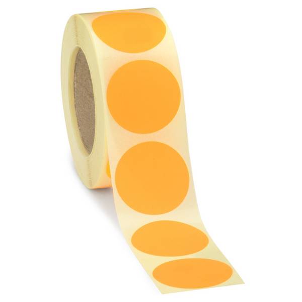 RAJAPACK Neonfarbene Markierungspunkte 20 mm, orange