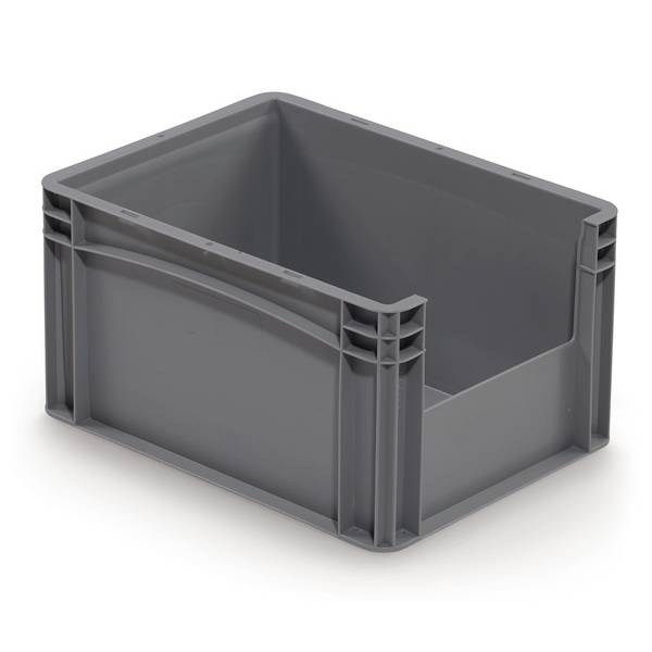 RAJAPACK Eurobox mit halbhoher Öffnung, 100 % recycelt 400 x 300 x 220 mm