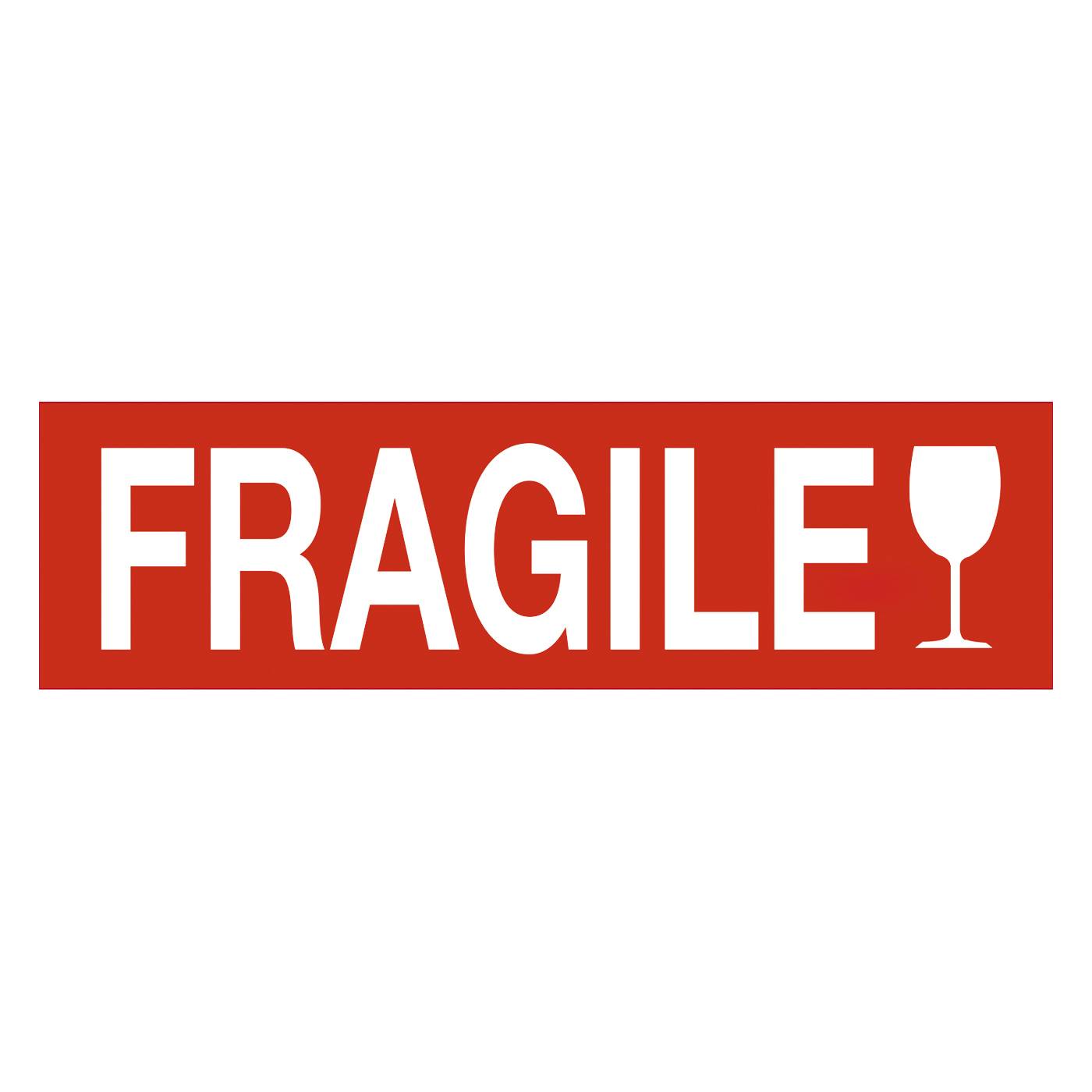 RAJAPACK Warnetiketten fragile 55 x 165 mm-0