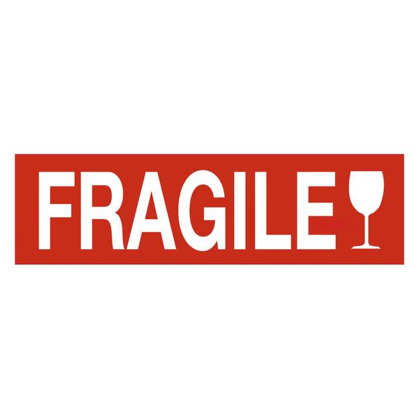 RAJAPACK Warnetiketten fragile 55 x 165 mm
