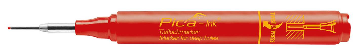Tieflochmarker Pica-Ink rot m.Teleskopspitze PICA-2