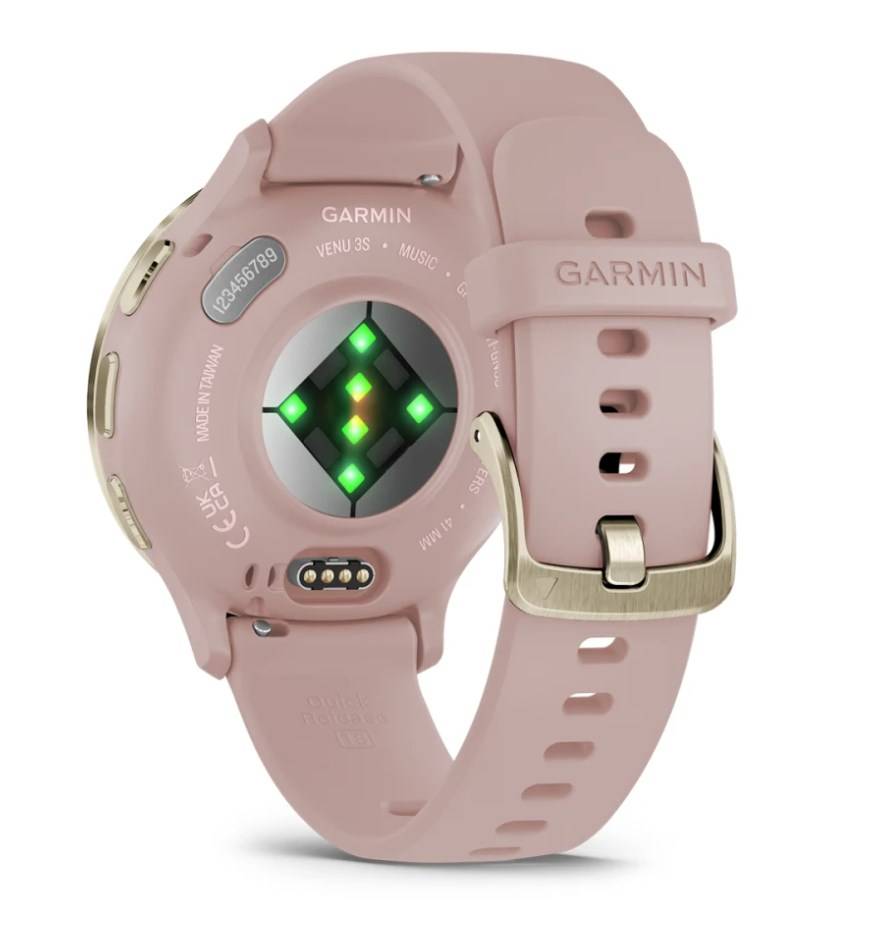Garmin Venu 3S - 41 mm - Rosa - intelligente Uhr mit Band - Silikon - Handgelenkgröße: 110-175 mm - Anzeige 3.04 cm (1.2-7