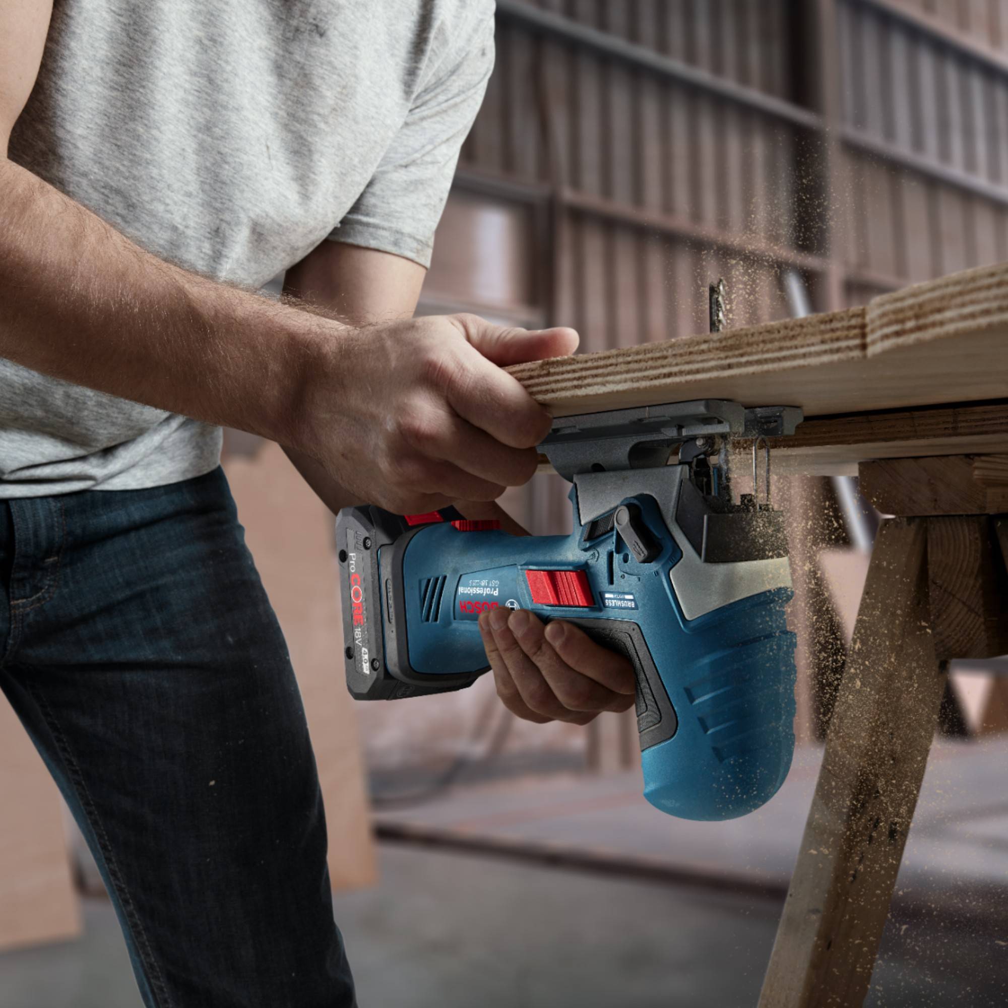 Bosch GST 18V-125 S Professional Akku Stichsäge 18 V 125 mm Brushless + 1x Akku 4,0 Ah + Ladegerät-3