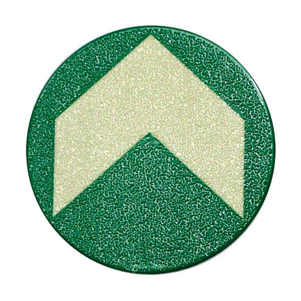 Bodenmarkierungspfeil rund m. Richtungspfeil,Alu,nachleuchtend,Safety Marking,12,50cm¾