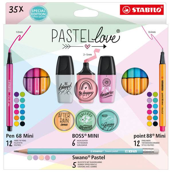 Tintenschreiber point 88 Mini/ Kartonetui 35 Stück/Pastellfarben-0