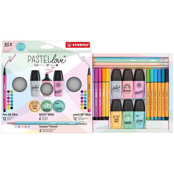 Tintenschreiber point 88 Mini/ Kartonetui 35 Stück/Pastellfarben-1