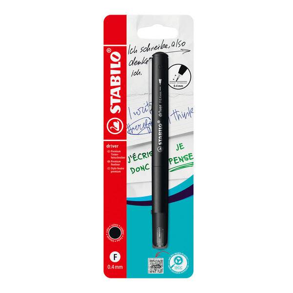Fineliner dr!ver fine Blister 1 Stück/1 Farbe schwarz-0