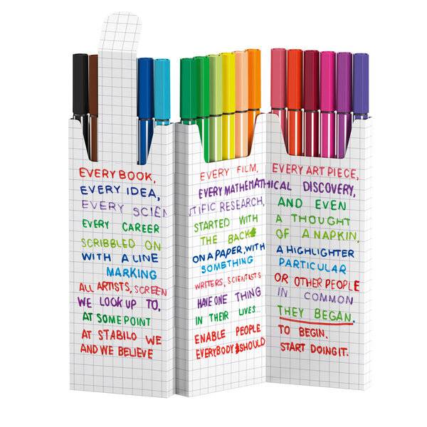 Filzstift Pen 68 Tischset 18 Stück/18 Farben Zick-Zack-0