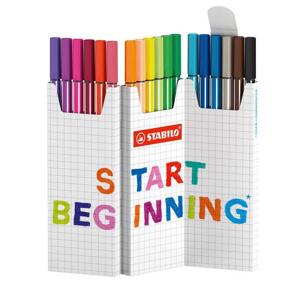 Filzstift Pen 68 Tischset 18 Stück/18 Farben Zick-Zack-1