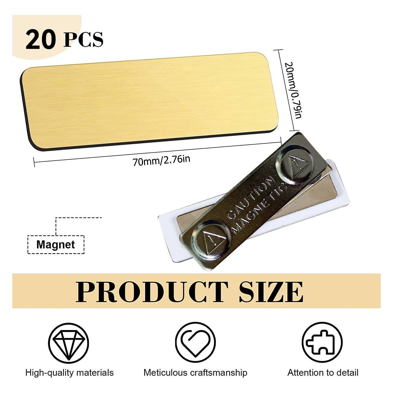 Creality Falcon Series Stainless Steel Name Tags Badges - 20pcs-1