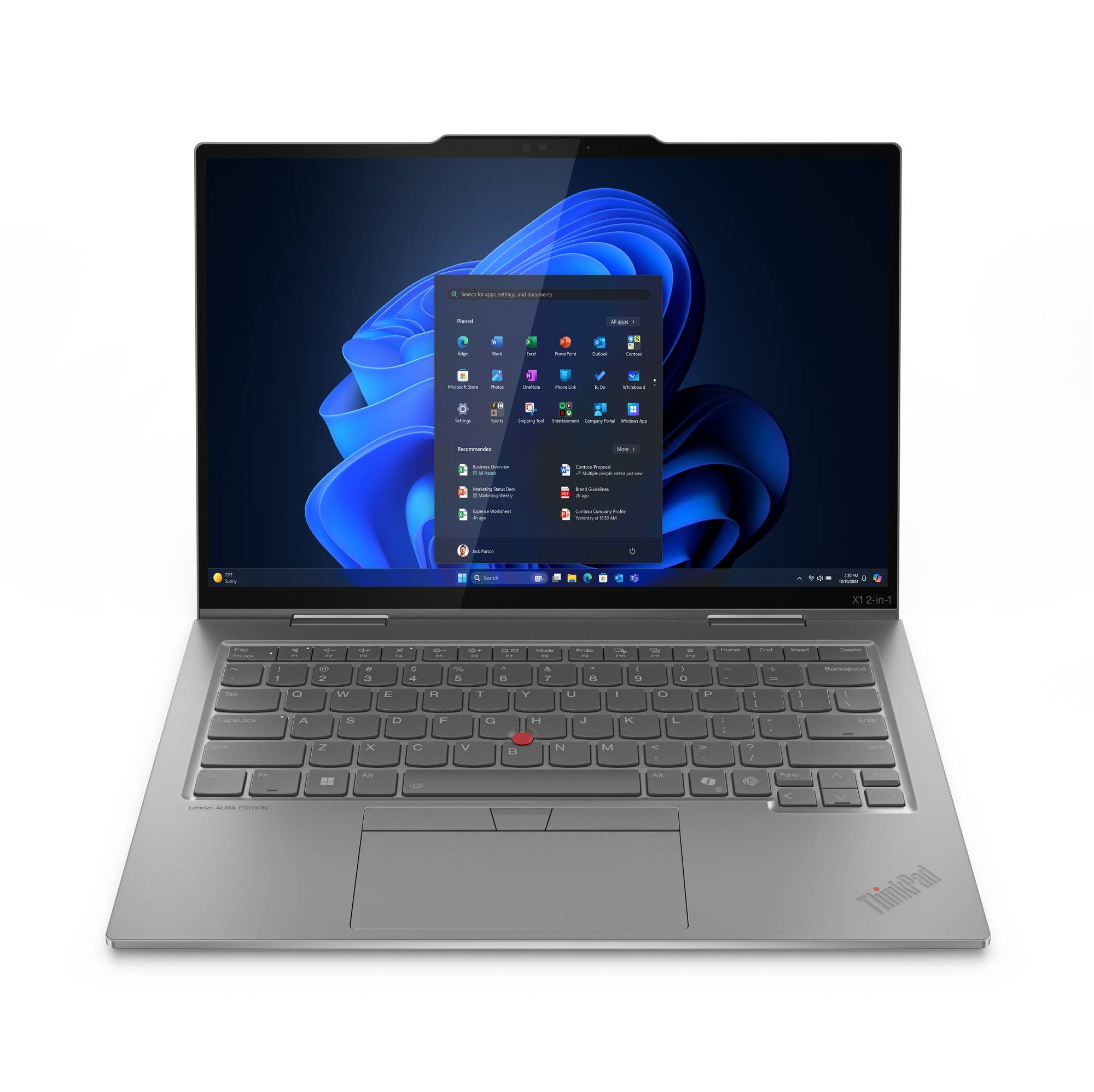 Lenovo ThinkPad X1 2-in-1 Gen 10 21NU - Aura Edition - Flip-Design - Intel Core Ultra 7 258V - Evo --0