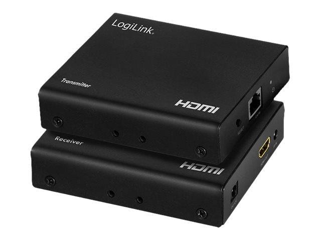 LogiLink HDMI-Extender/Splitter-Set over LAN, 70 m, 1x2-Port, 4K/60 Hz, HDR, IR, POC-1