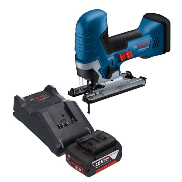Bosch GST 18V-125 S Professional Akku Stichsäge 18 V 125 mm Brushless + 1x Akku 5,0 Ah + Ladegerät