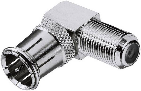 Renkforce RF-4196997 F-Winkelstecker Anschlüsse: F-Quick-Stecker, F-Buchse 1 St.