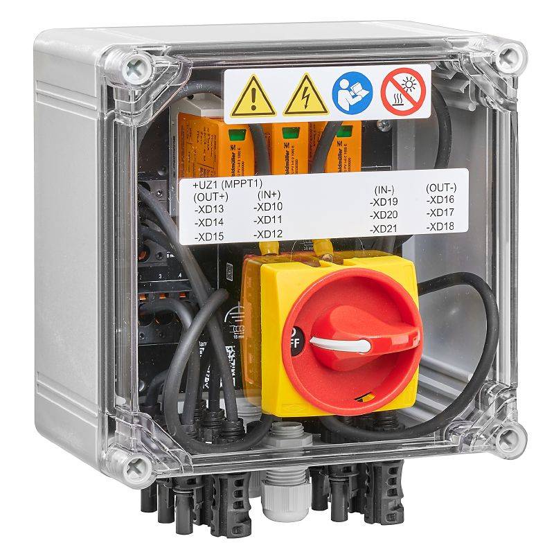 WEIDMÜLLER PVN DC 3I 3O 1MPP SW SPD1R EVO 11, DC-Generatoranschlusskästen ohne Sicherungen
